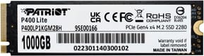 Disque Dur interne SSD Patriot P400 Lite M.2 2280 PCIe Gen4 x4 NVMe 1 To (P400LP1KGM28H)
