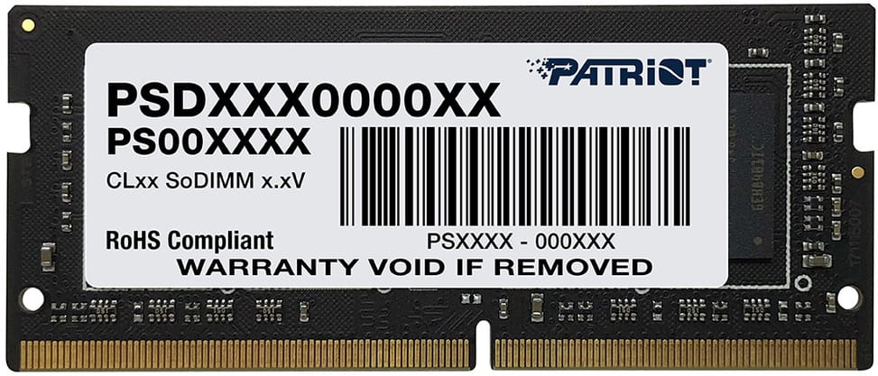 ذاكرة RAM Patriot Signature 8GB SO-DIMM DDR4 3200 MHz CL22 - حاسوب محمول (PSD48G320081S) — صورة 1