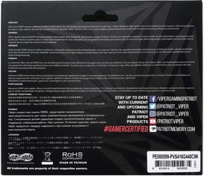 Barrette mémoire Patriot Viper Steel 8GB U-DIMM DDR4 3200 MHz CL16 - Pc Bureau (PVS48G320C6) — image 3