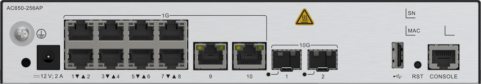 وحدة تحكم وصول لاسلكي Huawei AC650-256AP مع 10 منافذ GE و2 منفذ SFP+ 10GE (02355NCH) — صورة 7