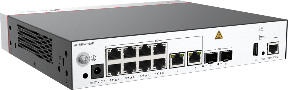 وحدة تحكم وصول لاسلكي Huawei AC650-256AP مع 10 منافذ GE و2 منفذ SFP+ 10GE (02355NCH) — صورة 2