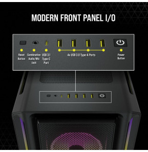 Boîtier PC Gaming Corsair iCUE 5000T RGB Mid-Tower (CC-9011230-WW)