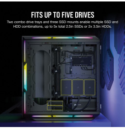 Boîtier PC Gaming Corsair iCUE 5000T RGB Mid-Tower (CC-9011230-WW)