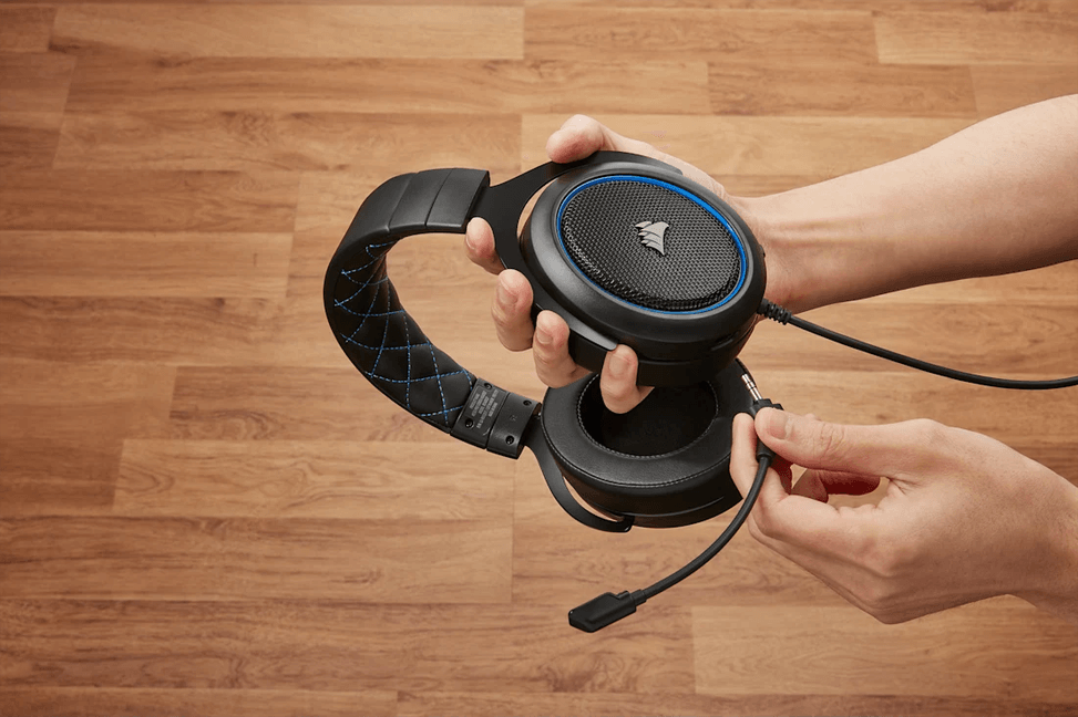 سماعة رأس للألعاب Corsair HS50 Pro Stereo أزرق - Jack 3.5 mm (CA-9011217-EU) — صورة 9