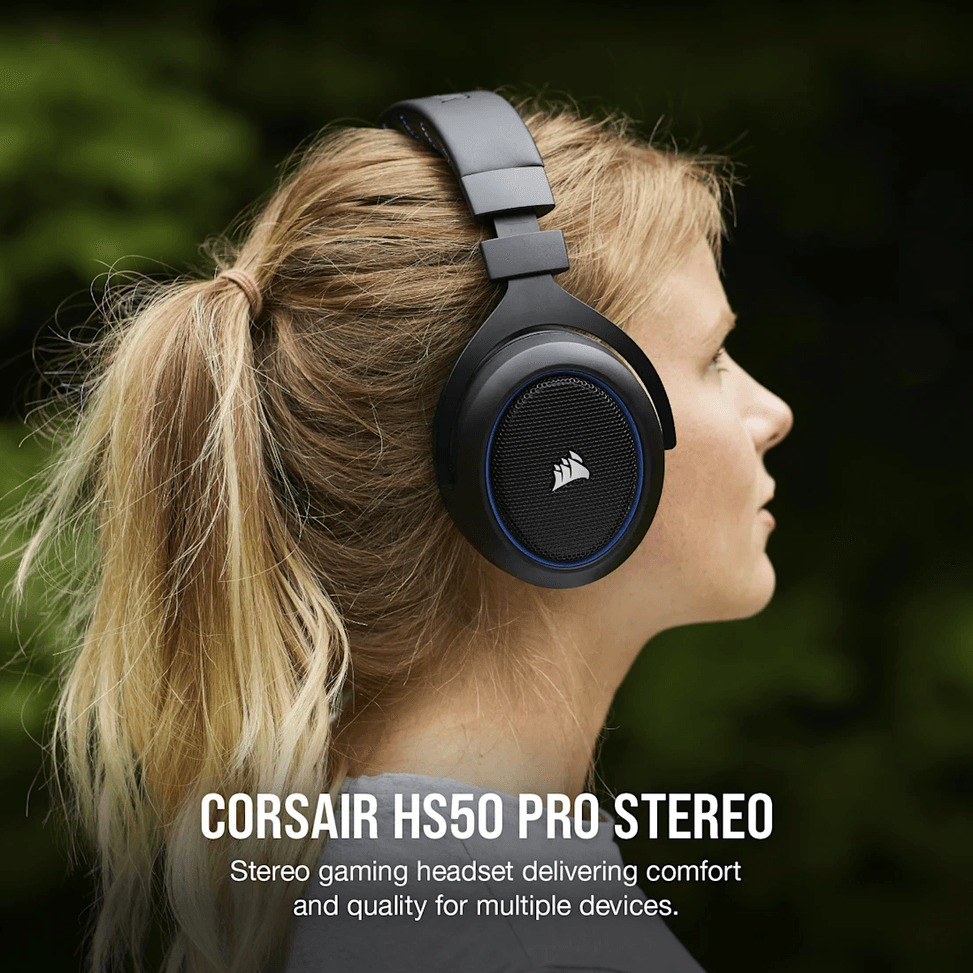 سماعة رأس للألعاب Corsair HS50 Pro Stereo أزرق - Jack 3.5 mm (CA-9011217-EU) — صورة 8