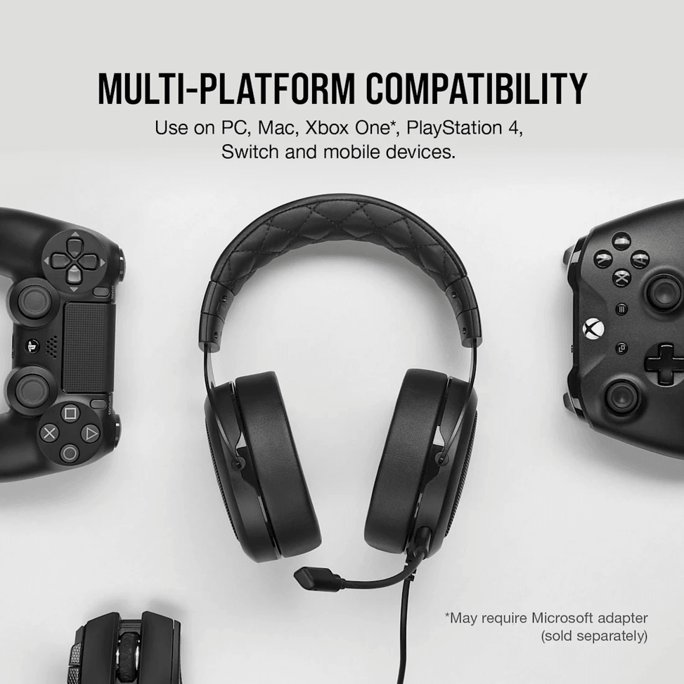 سماعة رأس للألعاب Corsair HS50 Pro Stereo كربوني - Jack 3.5 mm (CA-9011215-EU) — صورة 9