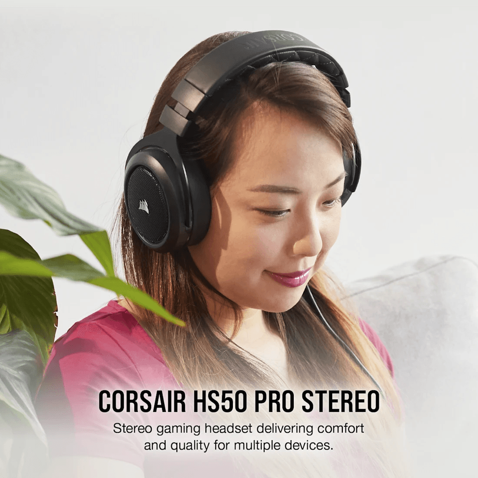 سماعة رأس للألعاب Corsair HS50 Pro Stereo كربوني - Jack 3.5 mm (CA-9011215-EU) — صورة 10