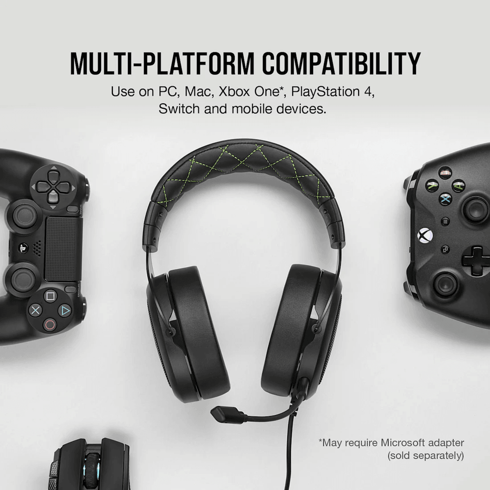 Casque Gaminig Corsair HS50 Pro Stereo Vert - Jack 3.5 mm (CA-9011216-EU) — image 9