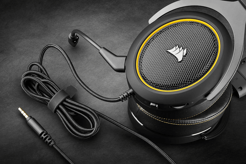سماعة رأس للألعاب Corsair HS60 Pro Surround أصفر - Jack 3.5 mm (CA-9011214-EU) — صورة 8