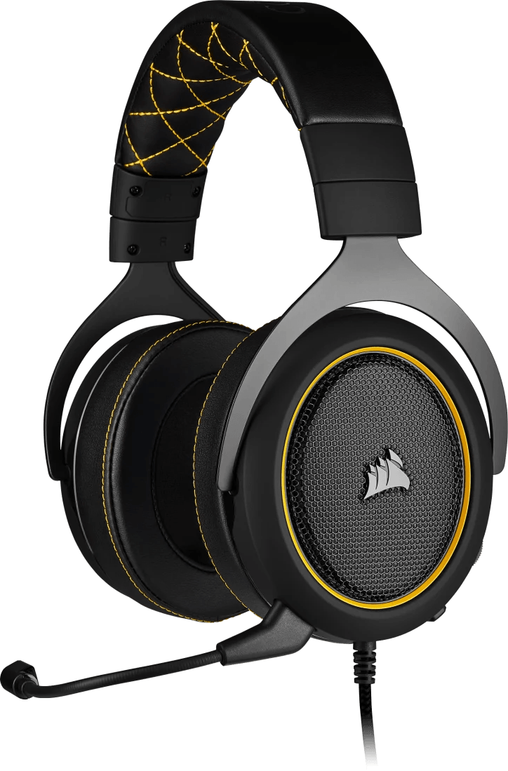 سماعة رأس للألعاب Corsair HS60 Pro Surround أصفر - Jack 3.5 mm (CA-9011214-EU) — صورة 9