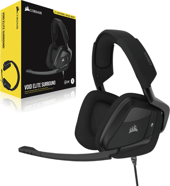 Casque Gaminig Corsair Void Elite Surround Carbon - Jack 3.5 mm / USB (CA-9011205-EU)