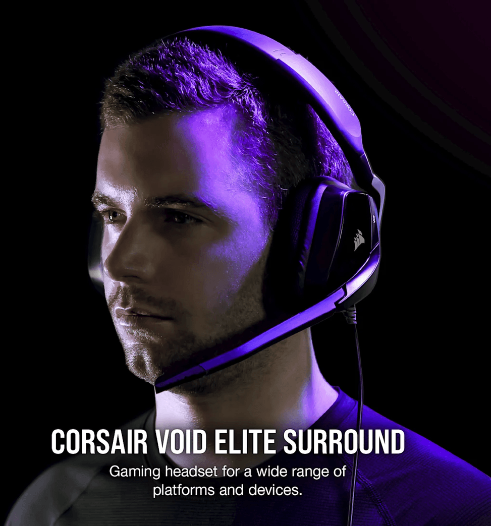 Casque Gaminig Corsair Void Elite Surround Carbon - Jack 3.5 mm / USB (CA-9011205-EU) — image 12