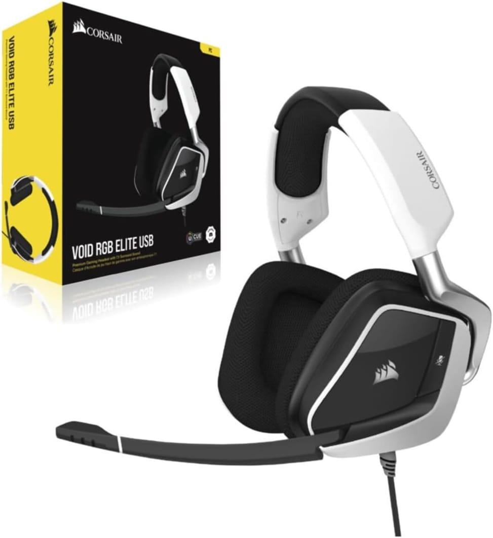 سماعة رأس للألعاب Corsair Void RGB Elite USB أبيض (CA-9011204-EU) — صورة 1
