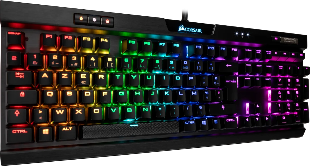 Clavier Gaming mécanique Corsair K70 RGB MK.2 Cherry MX Rouge - AZERTY ...