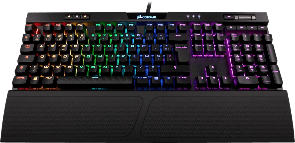 Clavier Gaming mécanique Corsair K70 RGB MK.2 Cherry MX Rouge - AZERTY (CH-9109010-FR) — image 2