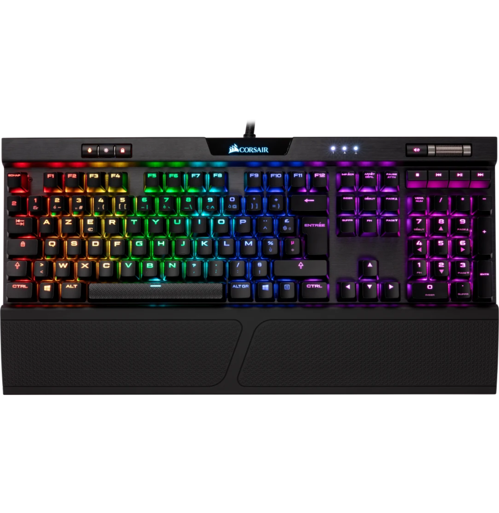 Clavier Gaming mécanique Corsair K70 RGB MK.2 Cherry MX Rouge - AZERTY (CH-9109010-FR)