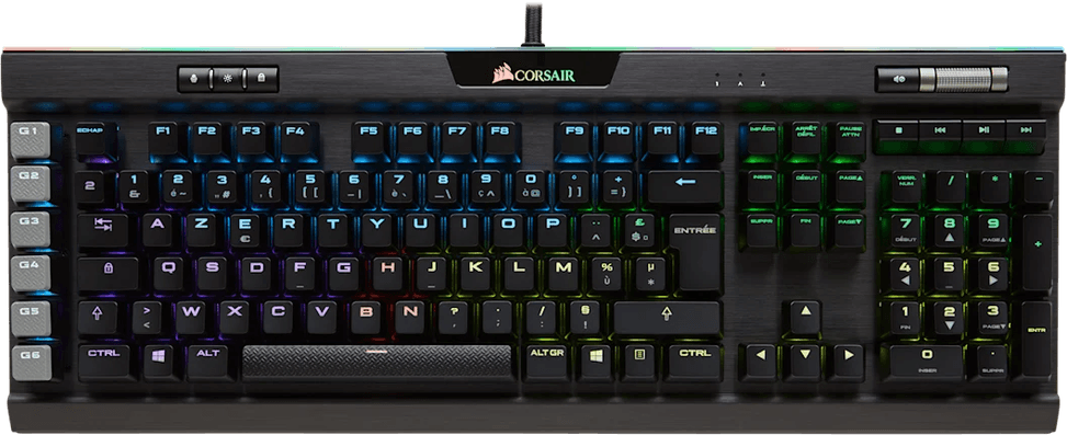 Clavier gaming mécanique Corsair K95 RGB PLTN MX Speed - AZERTY (CH-9127014-FR) — image 2