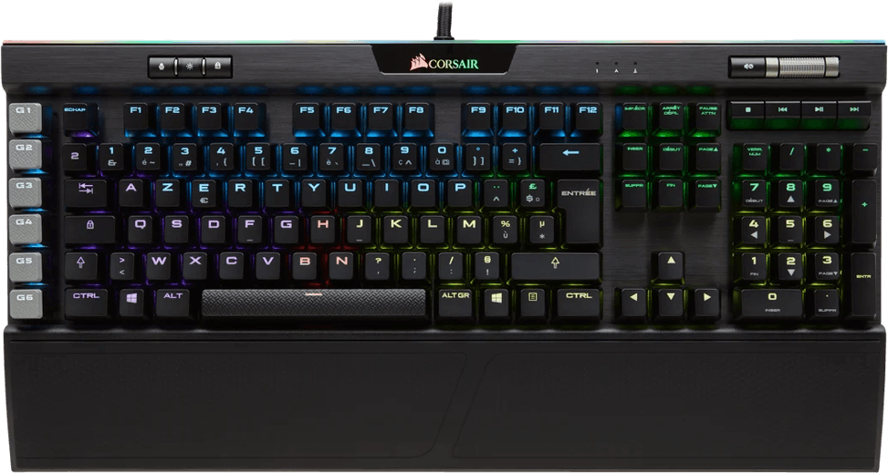 Clavier gaming mécanique Corsair K95 RGB PLTN MX Speed - AZERTY (CH-9127014-FR) — image 1