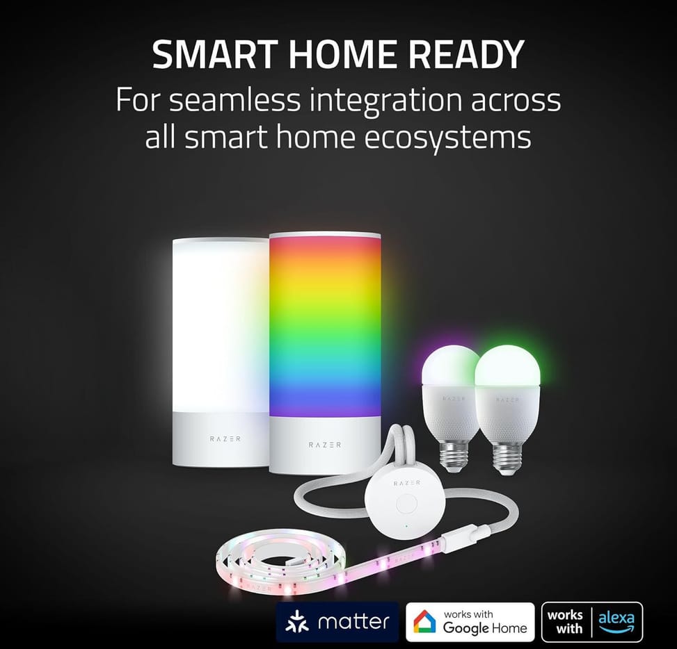 Lampe LED RGB Razer Aether Smart Pro avec éclairage Multi-zone (RZ43-04080100-RGWB) — image 5