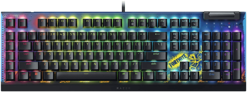 Clavier Gaming mécanique Razer BlackWidow V4 X (Yellow Switch) Fortnite Edition - QWERTY (RZ03-04703600-R3M1) — image 1