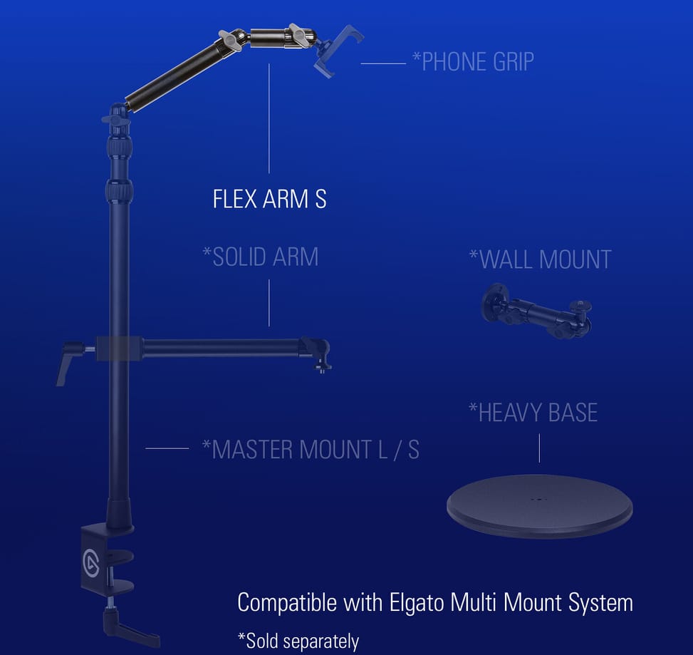 Système de fixation modulable Multi Mount Elgato Solid Arm (10AAG9901) — image 4