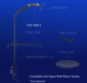 Système de fixation modulable Multi Mount Elgato Solid Arm (10AAG9901) — image 4