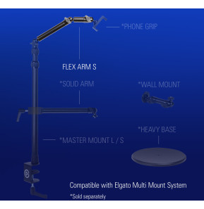 Système de fixation modulable Multi Mount Elgato Solid Arm (10AAG9901)