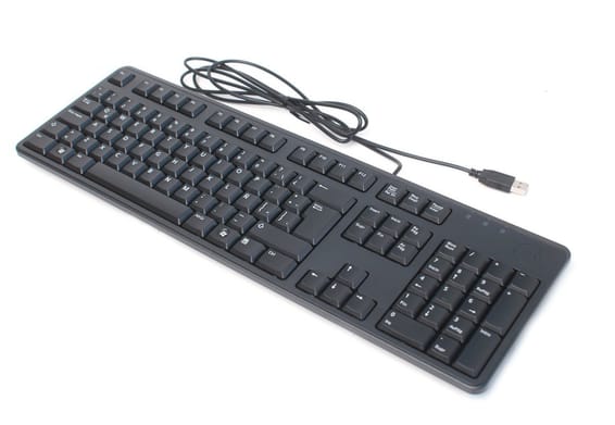 Clavier Dell KB212-B Quietkey USB Noir - Français (AZERTY)