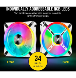Kit de deux ventilateurs de Boitier Corsair QL140 RGB de 140 mm (CO-9050106-WW)