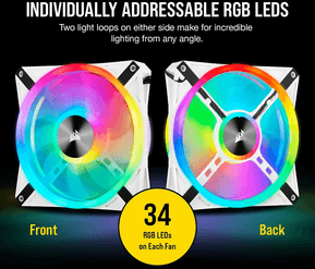 Kit de deux ventilateurs de Boitier Corsair QL140 RGB de 140 mm (CO-9050106-WW) — image 7