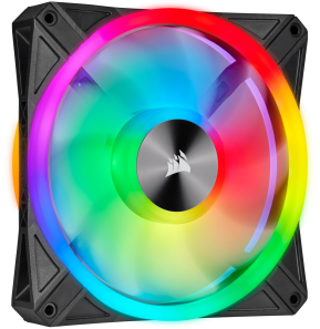 Kit de deux ventilateurs de Boitier Corsair QL140 RGB 140 mm avec Lighting Node CORE (CO-9050100-WW)
