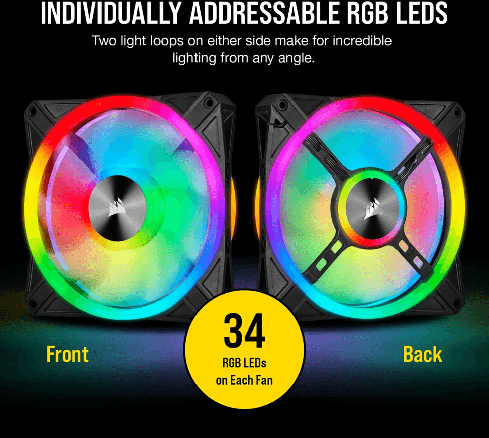 Corsair QL140 RGB 140 mm Twin Case Fan Kit with Lighting Node CORE (CO-9050100-WW) — image 11