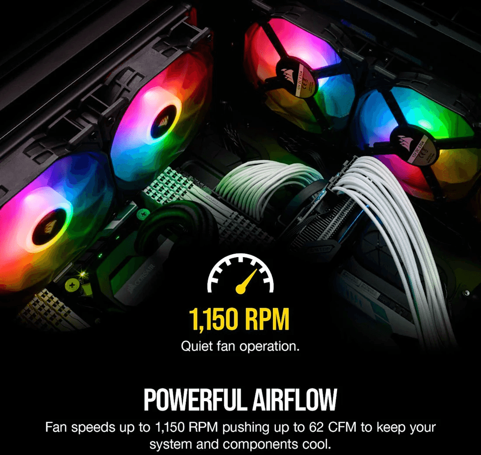 Corsair SP140 RGB Pro 140 mm Twin Case Fan Kit with Lighting Node CORE (CO-9050096-WW) — image 4