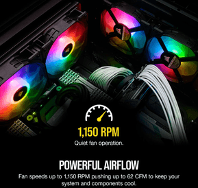 Kit de deux ventilateurs de Boitier Corsair SP140 RGB Pro 140 mm avec Lighting Node CORE (CO-9050096-WW) — image 4