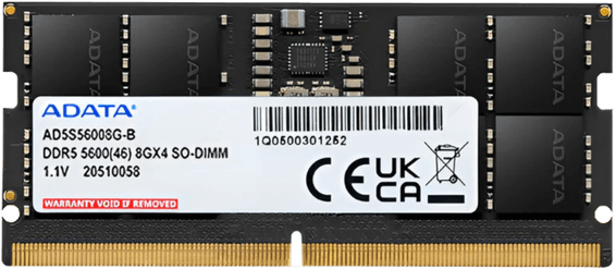 Barrette mémoire ADATA SO-DIMM 8GB DDR5-5600MHz - PC Portable (AD5S56008G-S)