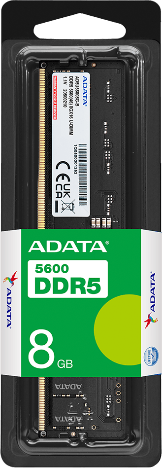 Barrette mémoire ADATA U-DIMM 8GB DDR5-5600 MHz - PC bureau (AD5U56008G-S)