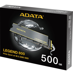 Disque Dur interne SSD ADATA LEGEND 800 GOLD PCIe Gen4 x4 M.2 2280 - 500 Go (ALEG-800-500GCS)