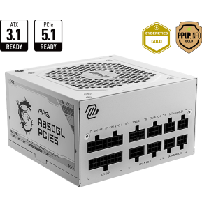 Bloc alimentation MSI MAG A850GL PCIE5 WHITE...