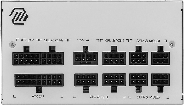 MSI MAG A850GL PCIE5 WHITE Power Supply (306-7ZP8A24-CE0) — image 2