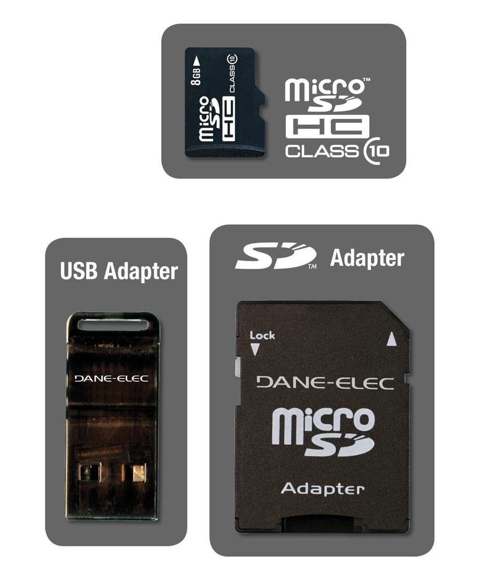 Carte Dane-Elec Class 10 microSDHC avec 2 Adapters - 8, 16 et 32 GB — image 2