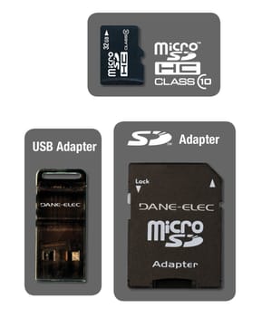 Carte Dane-Elec Class 10 microSDHC avec 2 Adapters - 8, 16 et 32 GB — image 2