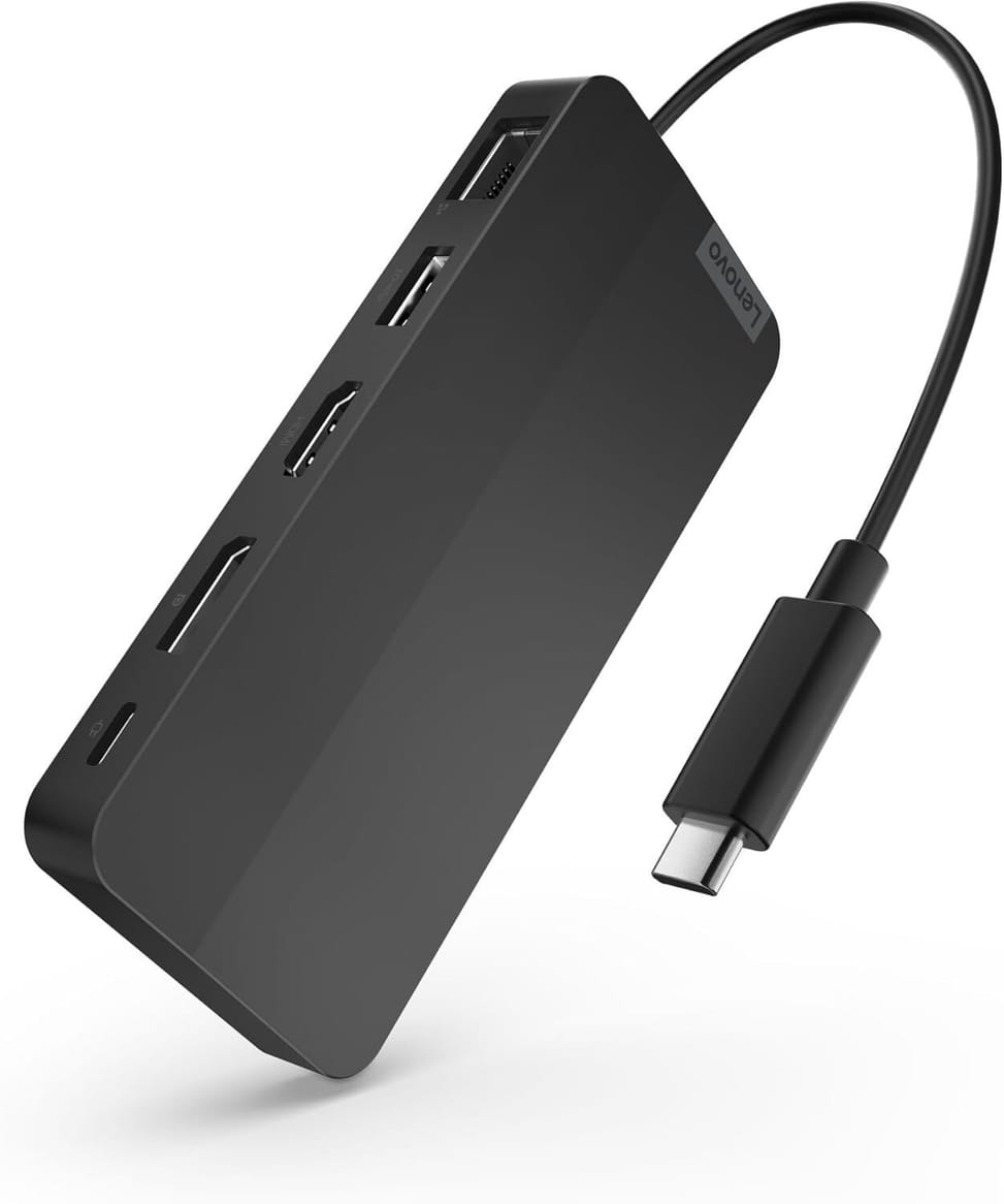 محطة إرساء للسفر Lenovo USB-C لشاشتين - مع محول (40B90100EU) — صورة 1