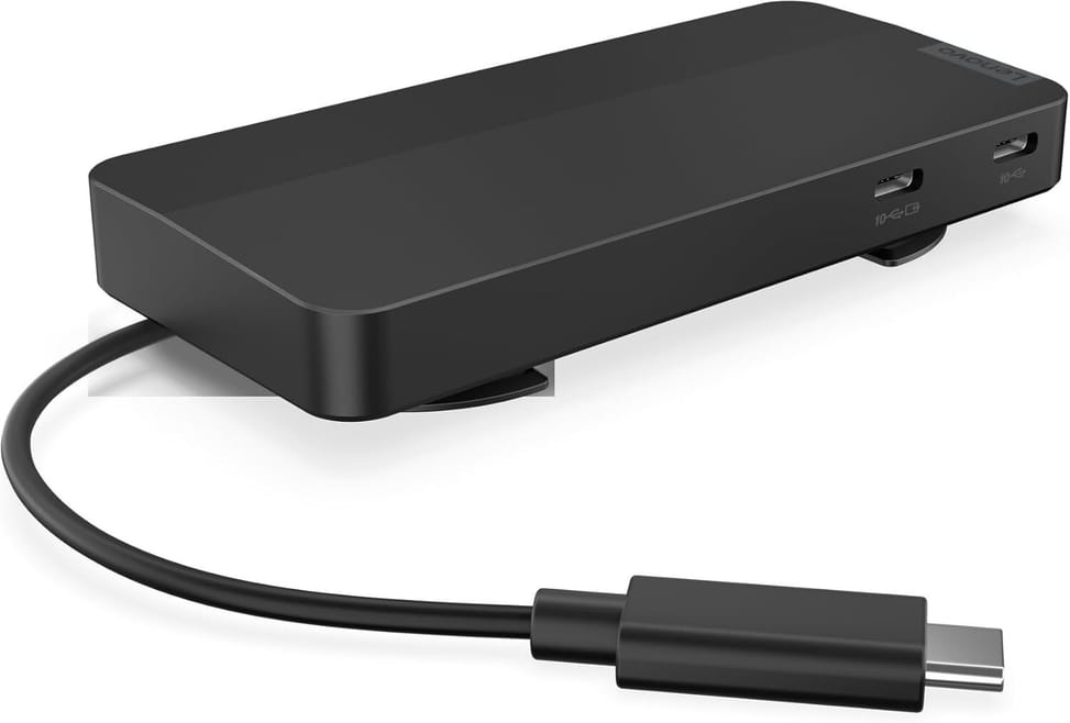 محطة إرساء للسفر Lenovo USB-C لشاشتين - مع محول (40B90100EU) — صورة 2
