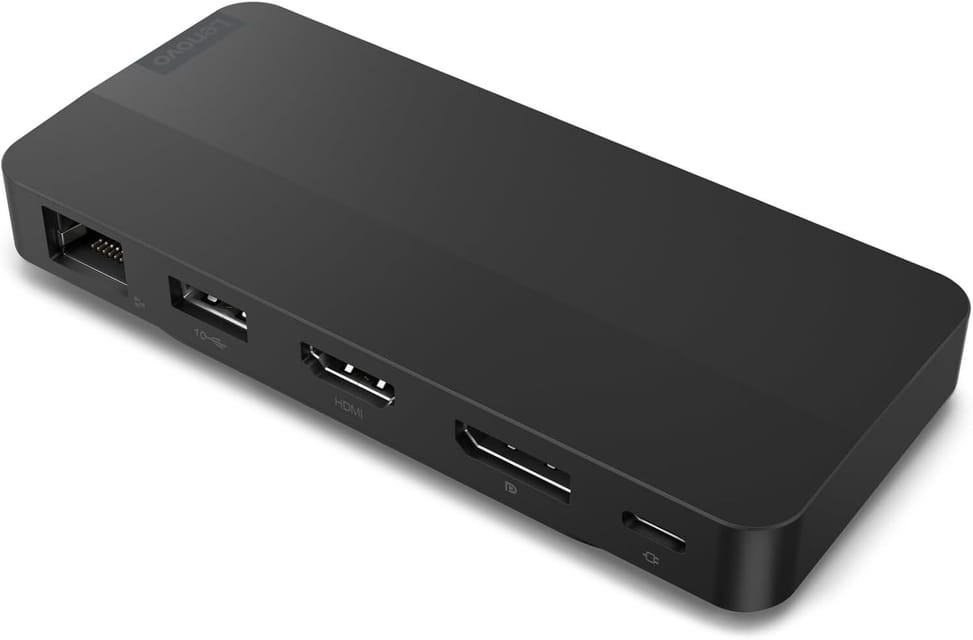 محطة إرساء للسفر Lenovo USB-C لشاشتين - مع محول (40B90100EU) — صورة 3