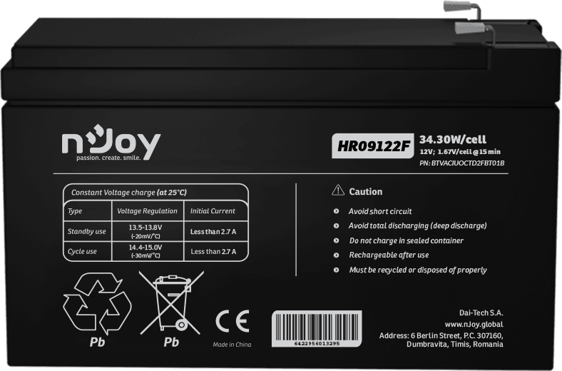 Batterie Onduleur nJoy HR09122F (BTVACIUOCTD2FBT) — image 6