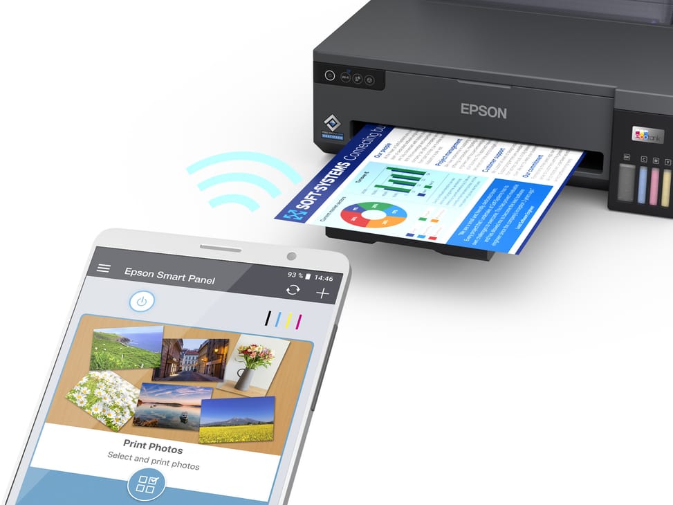 طابعة A3 بخزانات حبر قابلة لإعادة التعبئة Epson EcoTank L11050 (C11CK39403) — صورة 13