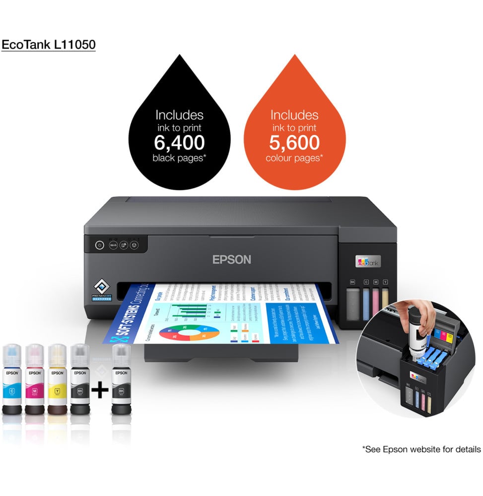 Epson EcoTank L11050 Imprimante A3 à réservoirs rechargeables (C11CK39403)