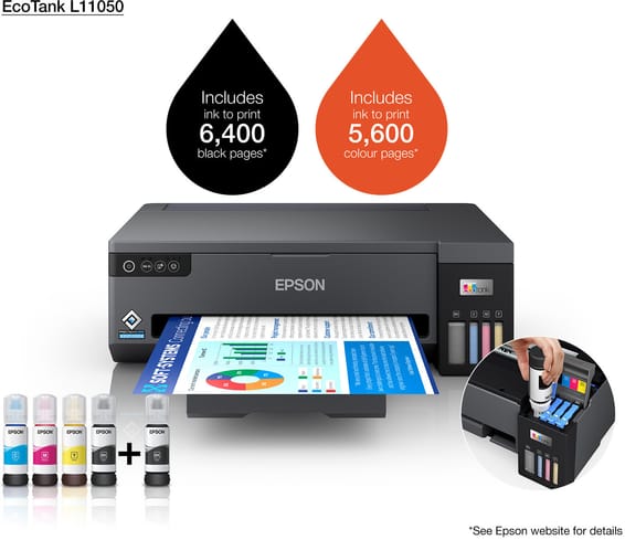 Epson EcoTank L11050 Imprimante A3 à réservoirs rechargeables (C11CK39403)
