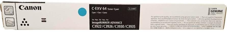 خرطوشة تونر أصلية Canon C-EXV 64 سماوي 1 قطعة (5754C002AB) — صورة 1