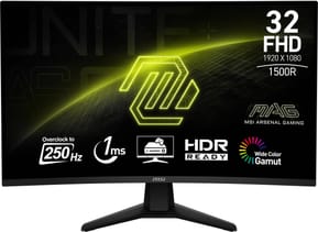Écran incurvé Gaming 32" Full HD MSI MAG 32C6X (9S6-3DD41M-010)